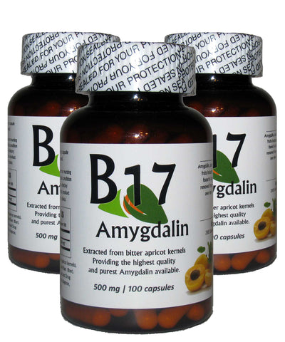 3 Pack : Vitamin B17 Amygdalin 500mg 100 Capsules