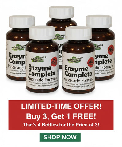 4 Bottles Enzyme Complete Protocol Trypsin, Chymotrypsin
