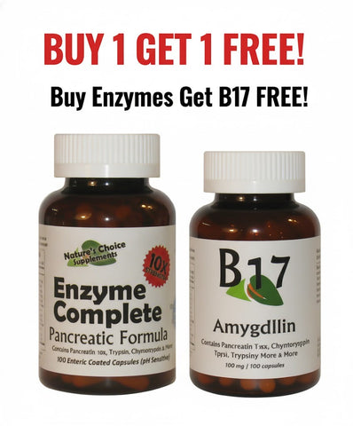1 Bottle of Enzymes and get a FREE bottle of B17!
