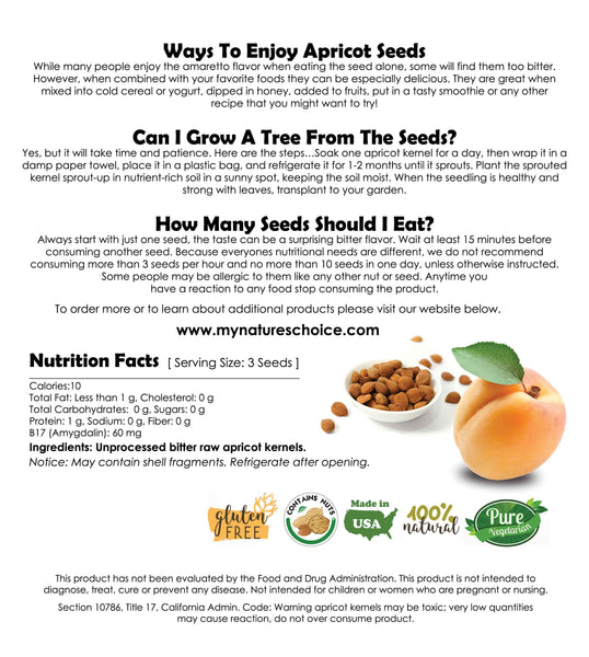 Vitamin B17 Amygdalin 100 mg 100 Capsules / Plus 8 oz Bag of Apricot Kernels FREE