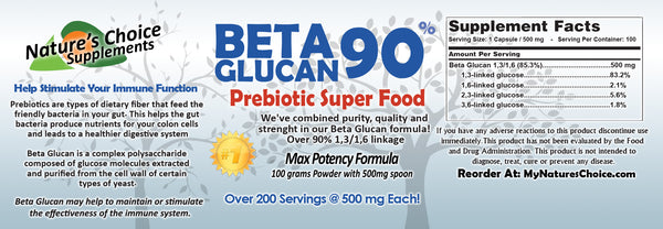 Beta Glucan 90 Prebiotic Super Food