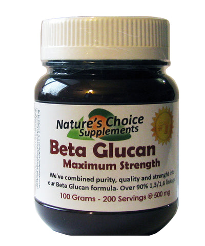 Beta Glucan Maximum Strength 100 Grams in Raw Powder Form